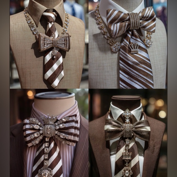 Pierre Cardin and Bill Blass Men's Tie Set - Gray, Gold, Brown - Picture 16 of 17